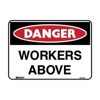 danger workers above 300h x 450w poly 