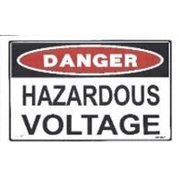 danger hazardous voltage - 300 x 225 metal