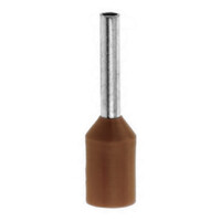 Bootlace ferrule brown 10mm2