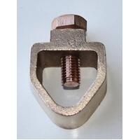 clamp, rod to tape,  5/8' -3/4' rod & 25 x 3 mm copper tape